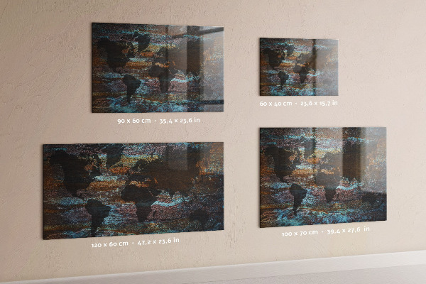 Pizarra magnética Mapa del mundo de Rust
