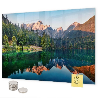 Pizarra magnética de cristal Paisaje lacustre
