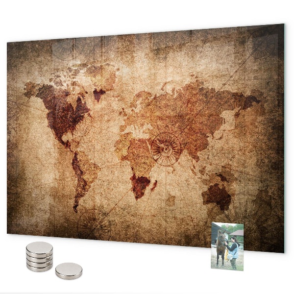Pizarra magnética Mapa del mundo antiguo