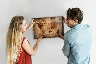 Pizarra magnética Mapa del mundo antiguo