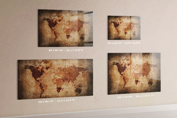 Pizarra magnética Mapa del mundo antiguo