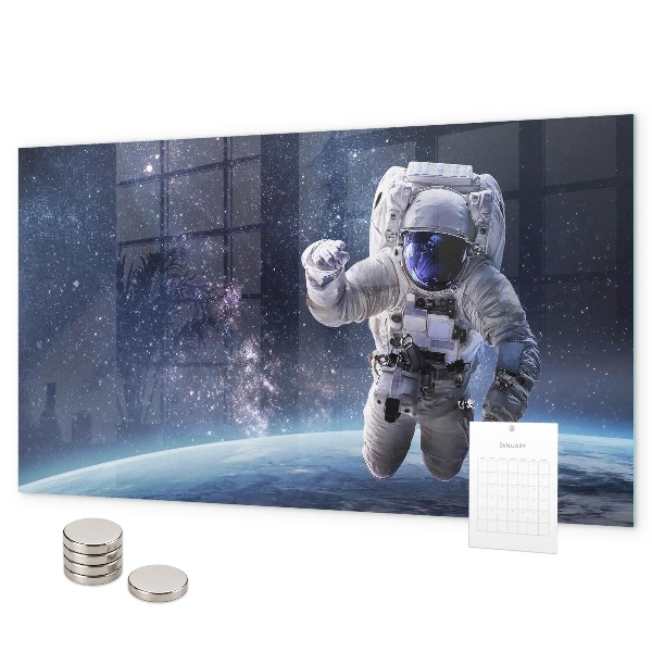 Pizarra magnética de cristal Astronauta