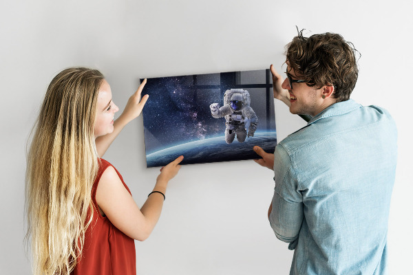 Pizarra magnética de cristal Astronauta