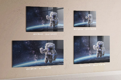 Pizarra magnética de cristal Astronauta