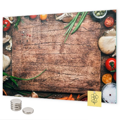 Pizarra magnética de cristal Tabla de cocina