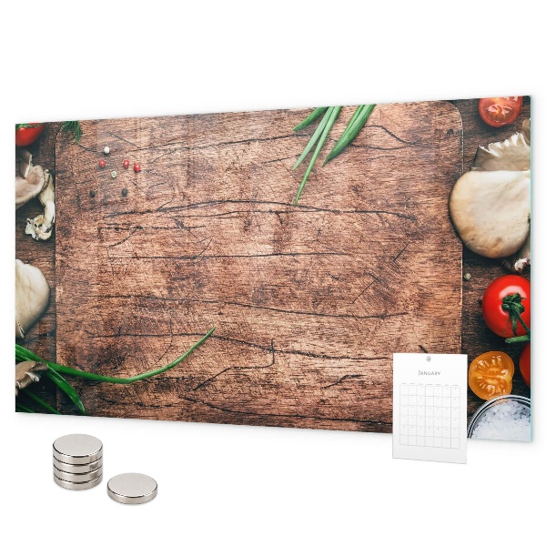 Pizarra magnética de cristal Tabla de cocina