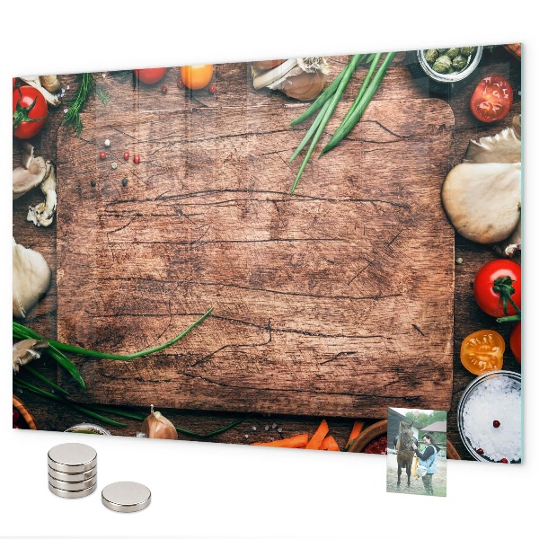 Pizarra magnética de cristal Tabla de cocina