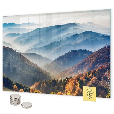 Pizarra magnética de cristal paisaje de montaña
