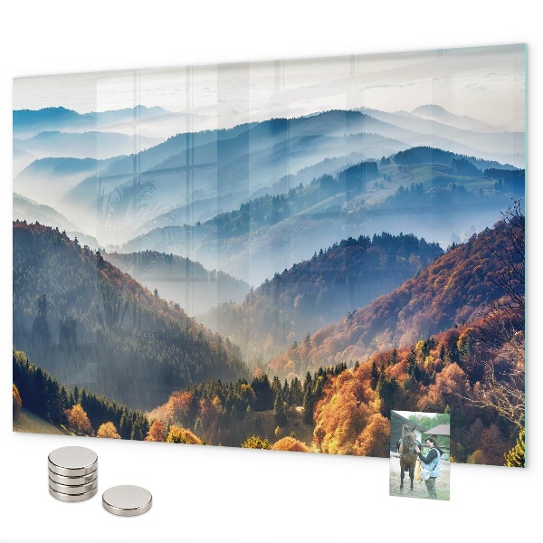 Pizarra magnética de cristal paisaje de montaña