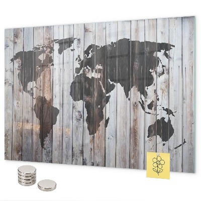 Pizarra magnética El mundo sobre tablas
