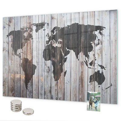 Pizarra magnética El mundo sobre tablas