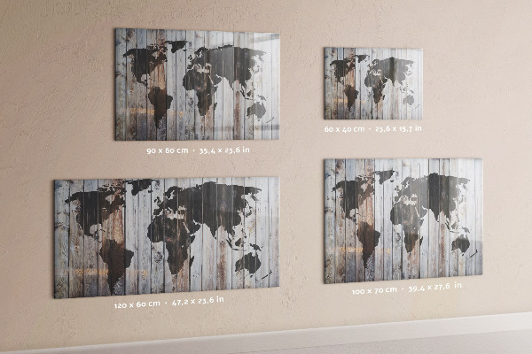 Pizarra magnética El mundo sobre tablas
