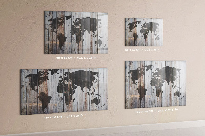 Pizarra magnética El mundo sobre tablas