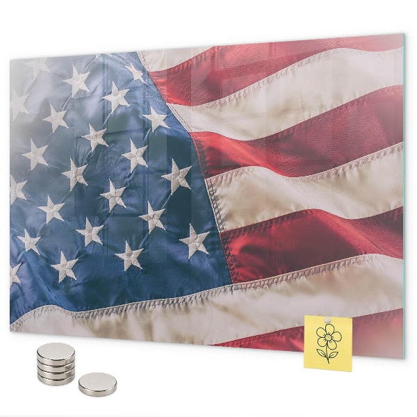 Pizarra magnética de cristal Bandera estadounidense