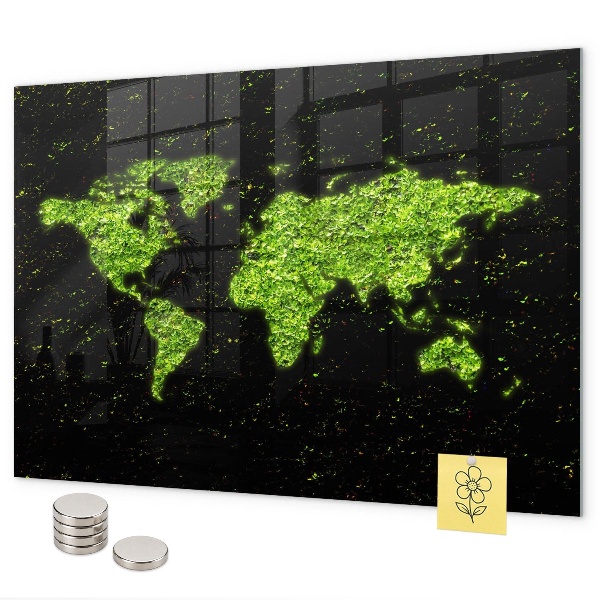 Pizarra magnética Mapa del mundo
