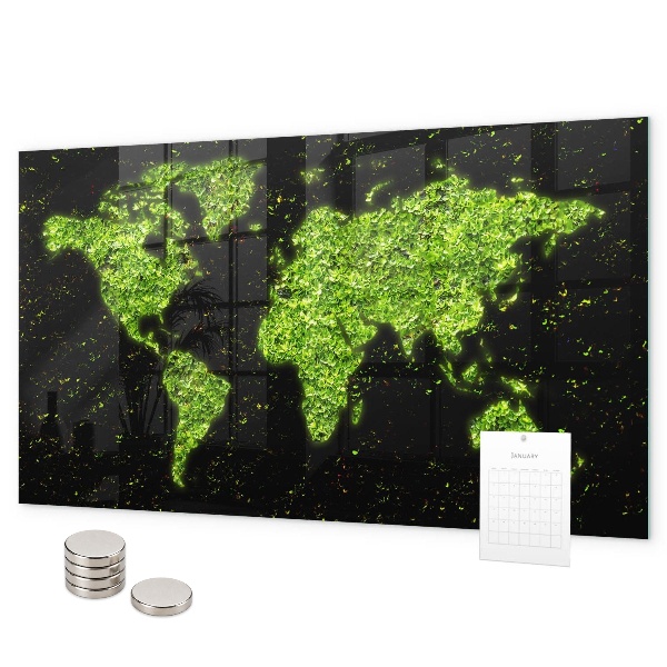 Pizarra magnética Mapa del mundo