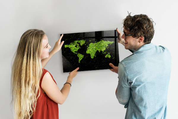 Pizarra magnética Mapa del mundo