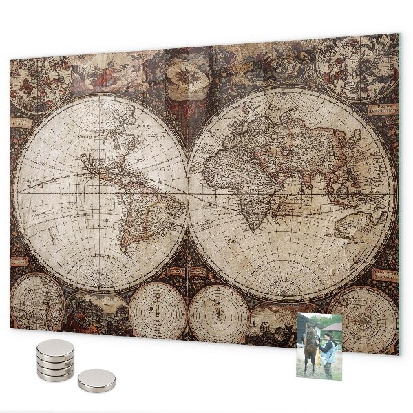 Pizarra magnética Mapa del mundo antiguo