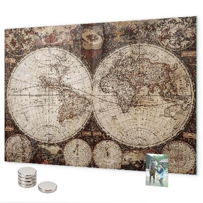 Pizarra magnética Mapa del mundo antiguo