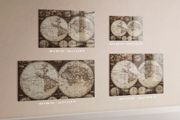 Pizarra magnética Mapa del mundo antiguo