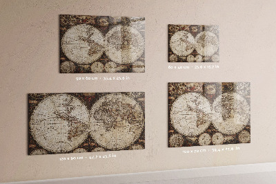 Pizarra magnética Mapa del mundo antiguo