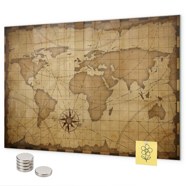 Pizarra magnética Mapa del mundo antiguo
