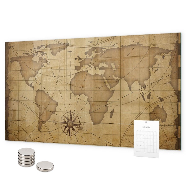 Pizarra magnética Mapa del mundo antiguo