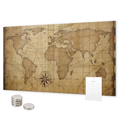Pizarra magnética Mapa del mundo antiguo
