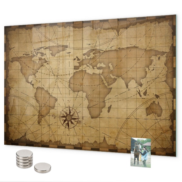 Pizarra magnética Mapa del mundo antiguo