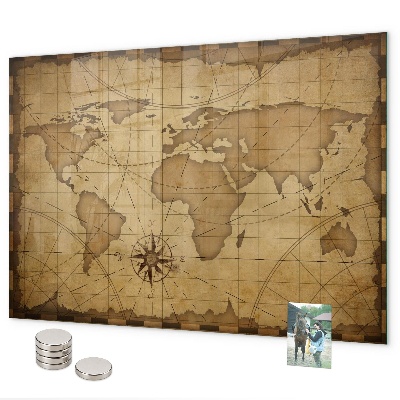 Pizarra magnética Mapa del mundo antiguo