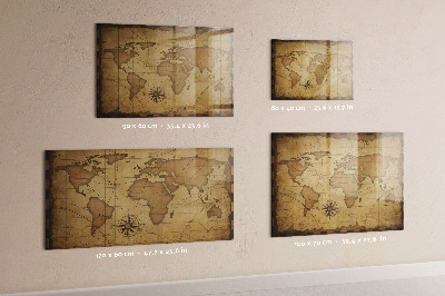 Pizarra magnética Mapa del mundo antiguo