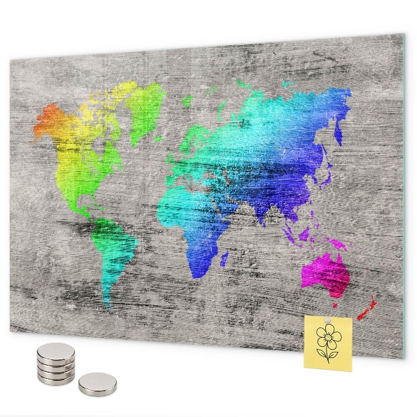 Pizarra magnética Mapa del mundo