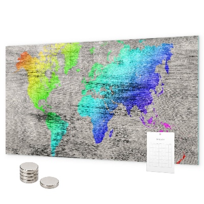 Pizarra magnética Mapa del mundo