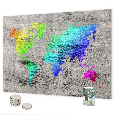 Pizarra magnética Mapa del mundo