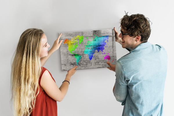Pizarra magnética Mapa del mundo