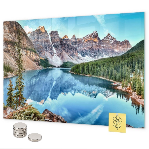 Pizarra magnética de cristal paisaje de montaña
