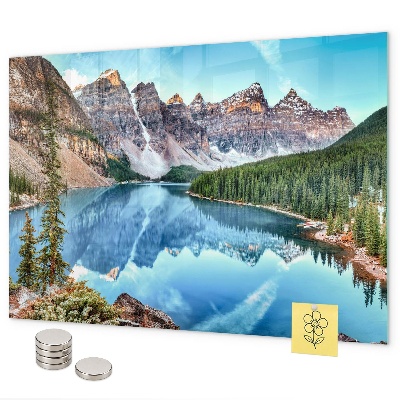 Pizarra magnética de cristal paisaje de montaña