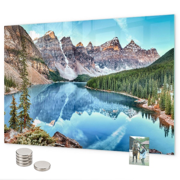 Pizarra magnética de cristal paisaje de montaña
