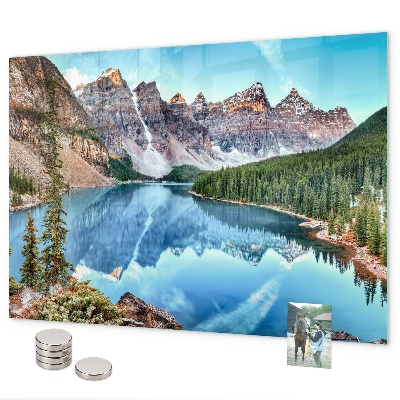 Pizarra magnética de cristal paisaje de montaña