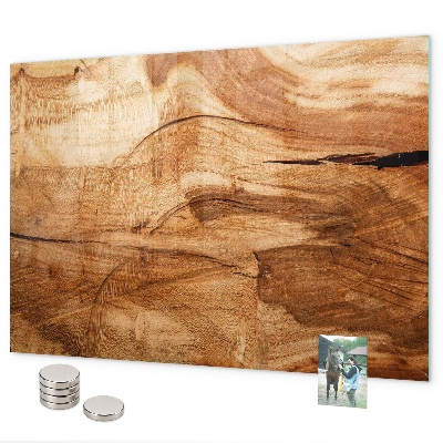 Pizarra magnética de cristal Textura de madera