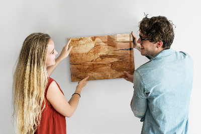 Pizarra magnética de cristal Textura de madera