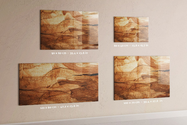 Pizarra magnética de cristal Textura de madera