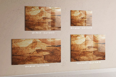Pizarra magnética de cristal Textura de madera