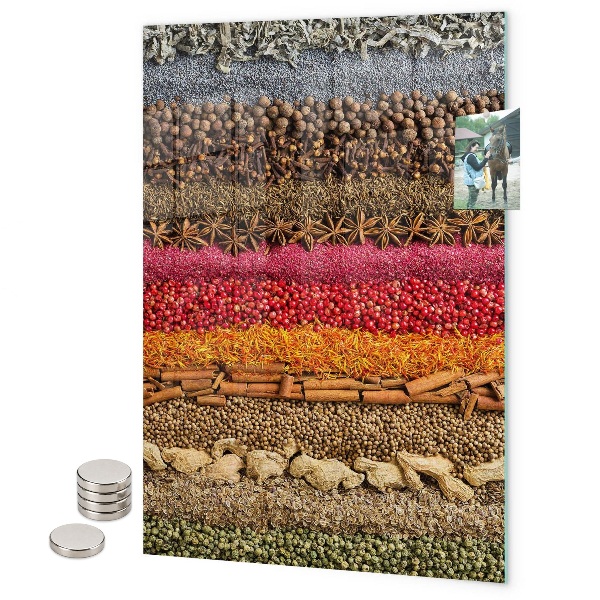 Pizarra magnética de pared Hojas de flamencos tropicales