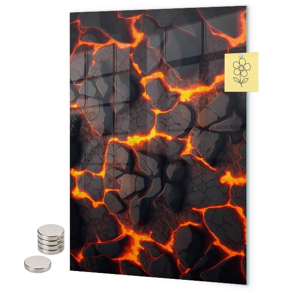 Pizarrón magnético lava volcánica