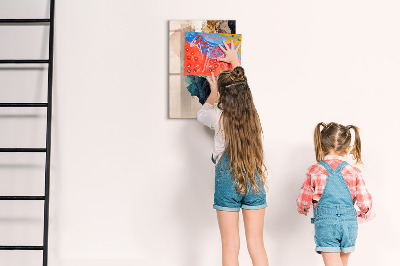 Pizarra magnética de pared Puntos brillantes y abstractos
