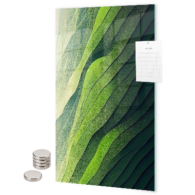Pizarra magnética de pared Rayas verdes de la naturaleza