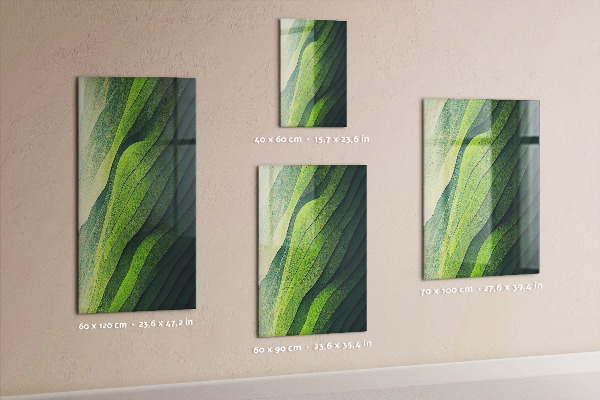 Pizarra magnética de pared Rayas verdes de la naturaleza