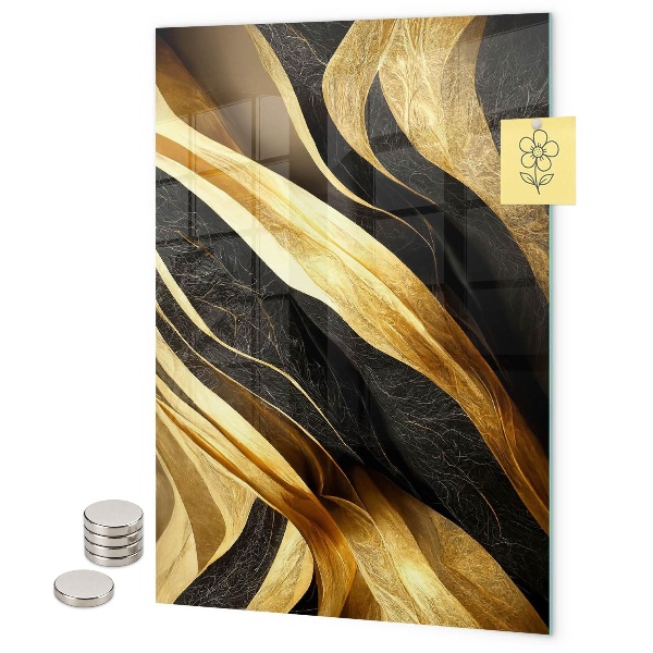 Pizarra magnética de pared abstracción amarilla