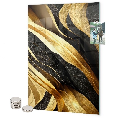 Pizarra magnética de pared abstracción amarilla